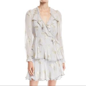 NWT Needle & Thread Butterfly Lurex Wrap Dress